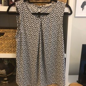 Black and white spotted blouse